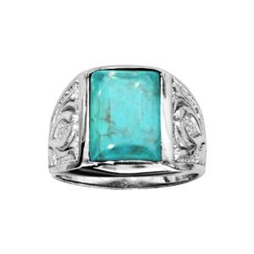 Bague Argent Rhodié Mixte Turquoise Imitation on Productcaster.