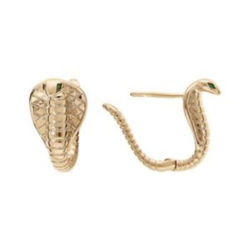 Boucles D'oreilles Plaqué Or Serpent on Productcaster.