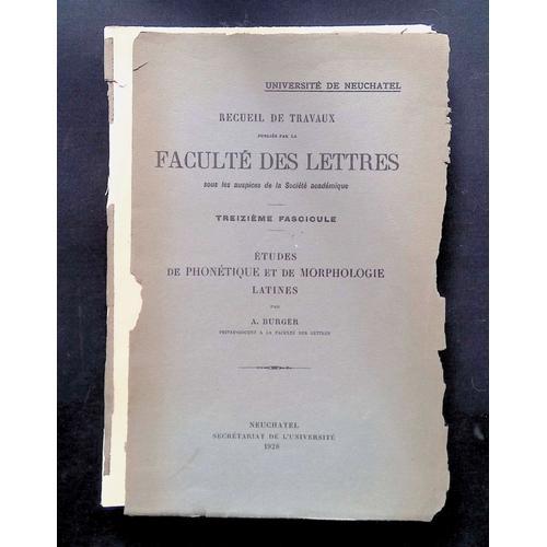 Etudes De Phonétique Et De Morphologie Latines on Productcaster.