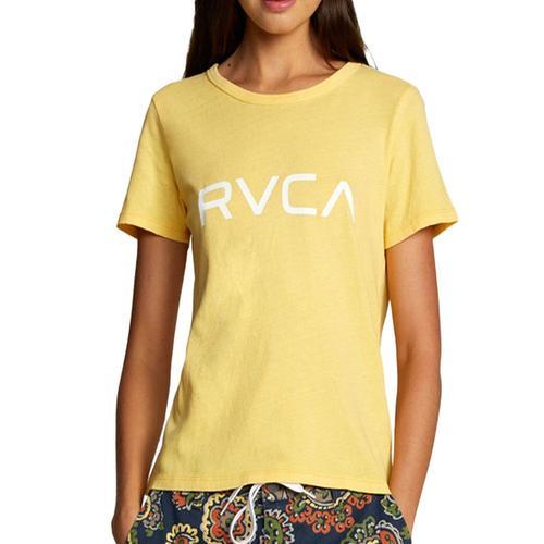 T-Shirt Jaune Femme Rvca Big on Productcaster.