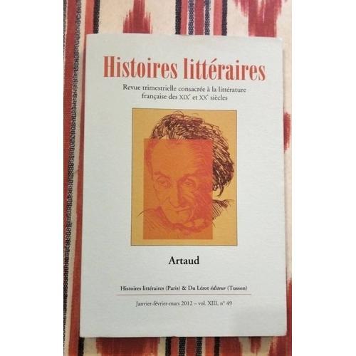 Histoires Littéraires. 2012. N°49 on Productcaster.