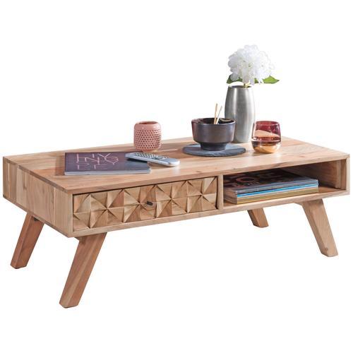 Table Basse Bois Massif 95x35x50cm Table D'appoint Design Table De ... on Productcaster.