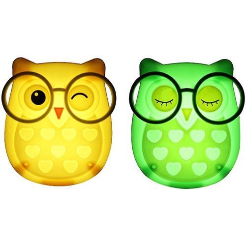 2 Pièces Hibou Led Branchez La Veilleuse Pour Les Enfants - Appliqu... on Productcaster.