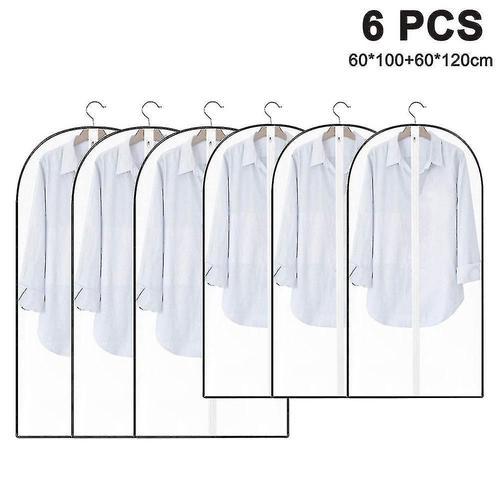 Housse De Vêtement Transparente Avec Fermeture Éclair, 6 Pièces on Productcaster.