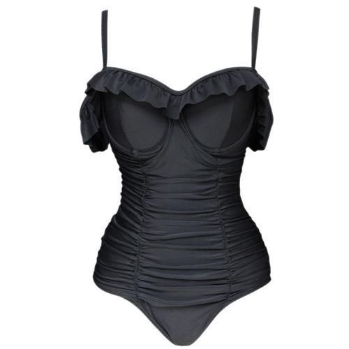 Plus Taille Femmes Maillot De Bain Une Pièce Col En V De L'épaule À... on Productcaster.