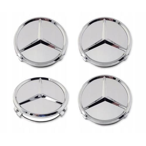 4pcs Bouchon De Jante 75mm Star Benz Logo Argent Cache Moyeu Emblèm... on Productcaster.