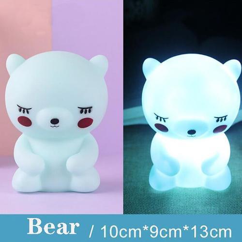 Lampe de nuit Led en forme d'animaux pour bébé,avec batterie,ours,d... on Productcaster.