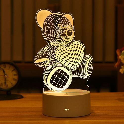 Lampe Led 3d En Acrylique Love Romantic Pour La Maison,Veilleuse Po... on Productcaster.