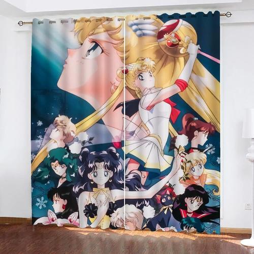 Rideaux Occultants Sailor Moon Pour Chambre De Gar?Ons Et Filles, R... on Productcaster.