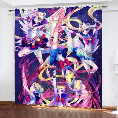 Rideaux Occultants Sailor Moon Pour Chambre De Gar?Ons Et Filles, R... on Productcaster.