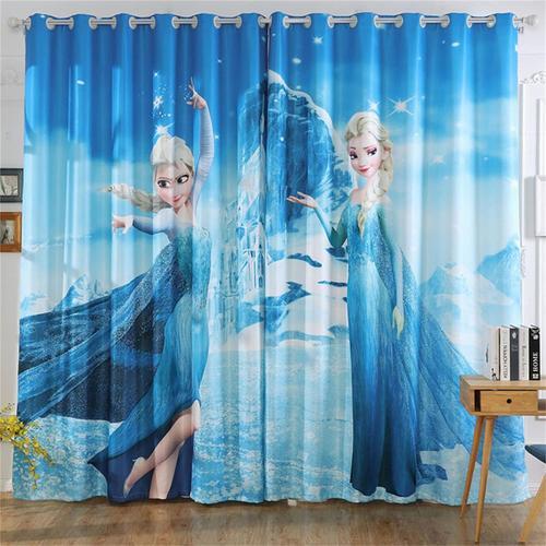 Ensembles De Rideaux Occultants Anime Frozen, Anna Elsa Olaf, Ridea... on Productcaster.