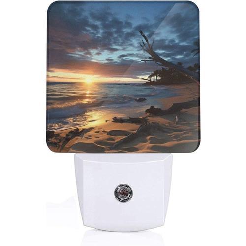 Veilleuse Led Avec Prise De Plage, Coucher De Soleil, Veilleuse Ada... on Productcaster.