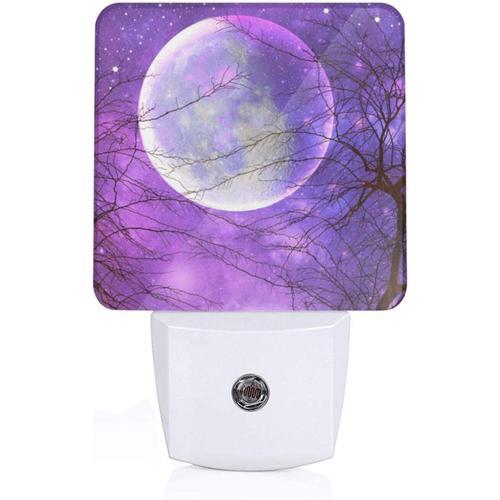 Veilleuse Galaxie Et Lune Prise Violette Led Veilleuse Adaptee Aux ... on Productcaster.