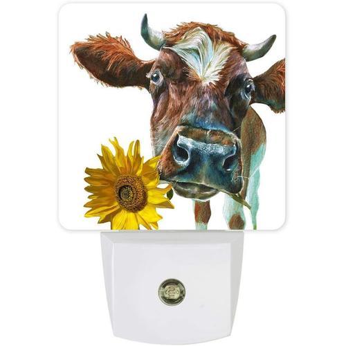 Veilleuse Led A Brancher En Forme De Tournesol - Vache Avec Tournes... on Productcaster.