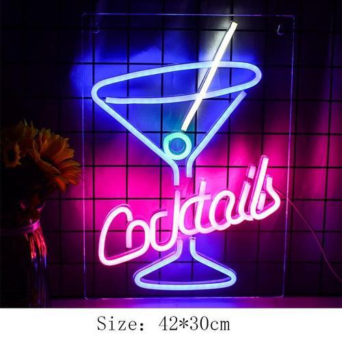 Cocktails Neon Signs Beer Bar Club LED Acrylique Neon Lights Sign f... on Productcaster.