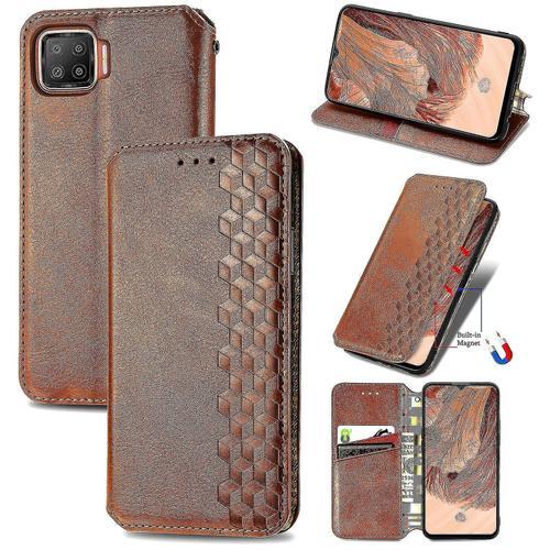 Oppo A73 2020/ F17 Flip Case Etui Vintage Wallet Flip Cover Avec Fe... on Productcaster.