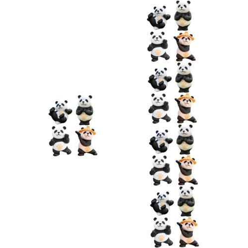 20 Pcs Panda Bureau Décor Micro Ménage Ornement Poupée Table Pvc Sc... on Productcaster.