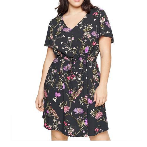 Robe Noire À Motifs Femme Vero Moda Easy on Productcaster.