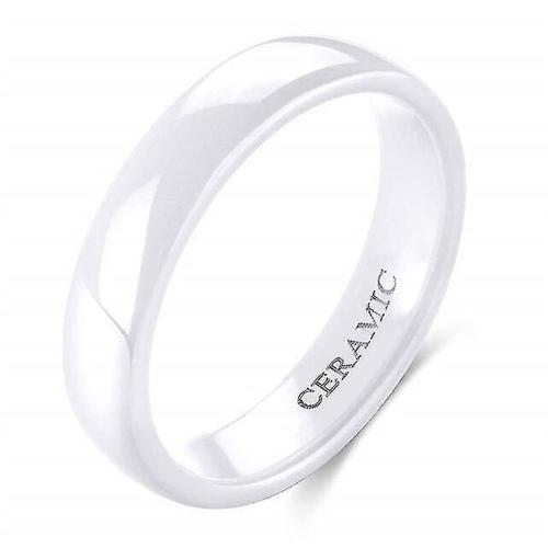 7.5 2mm 4mm 6mm Bague En Céramique Blanche Pour Hommes Femmes Bague... on Productcaster.