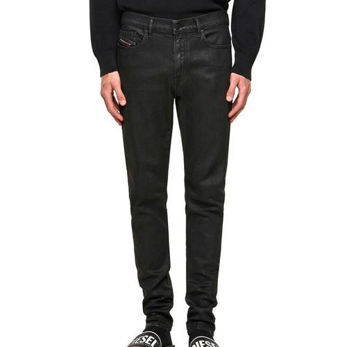 Jean Skinny Enduit Noir Homme Diesel Damny on Productcaster.