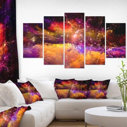 Univers Fractal Burst Art abstrait Impression sur toile en forme de... on Productcaster.