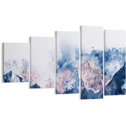 Art mural sur toile - Tableau abstrait - Montagnes - Art moderne - ... on Productcaster.