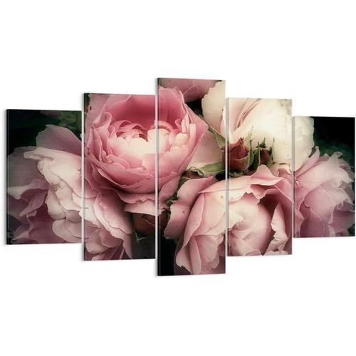 Impression sur toile murale avec fleurs, bouquet de pivoines, amour... on Productcaster.