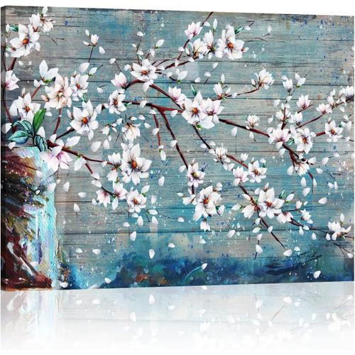 Toile d'art mural en forme de fleur de magnolia, images murales pou... on Productcaster.