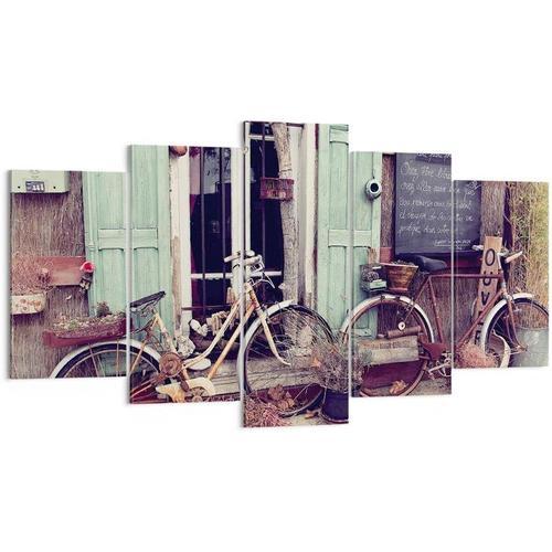 Impression sur toile murale en forme de vélo vintage avec architect... on Productcaster.