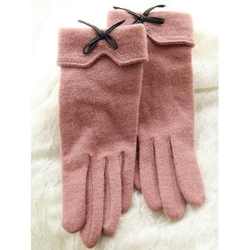 Mode Élégante Femme Laine Tricot Broderie Écran Tactile Gants Hiver... on Productcaster.