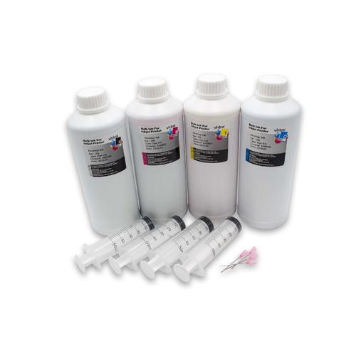 vhbw 4x Recharges d'encre imprimantes (Y/M/C/B) 1000 ml DYE p.ex. c... on Productcaster.