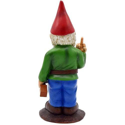 "Statue de Gnome ̈¤ doigt du milieu de 13cm, ornement amusant de ja... on Productcaster.