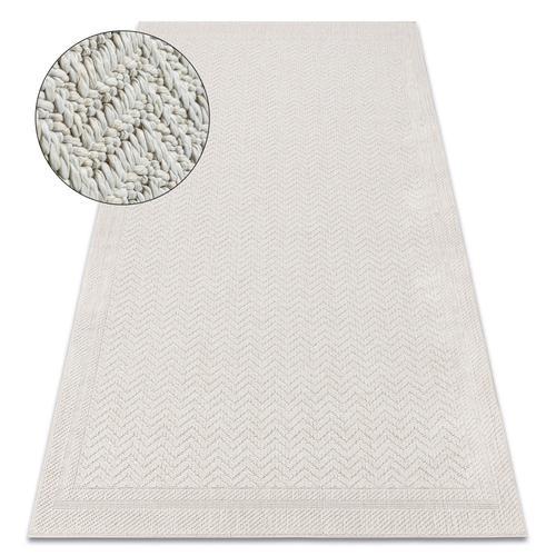 116x170 Cm Tapis Origi 3739 Crème - Cadre, Chevron Ficelle Sisal Ti... on Productcaster.