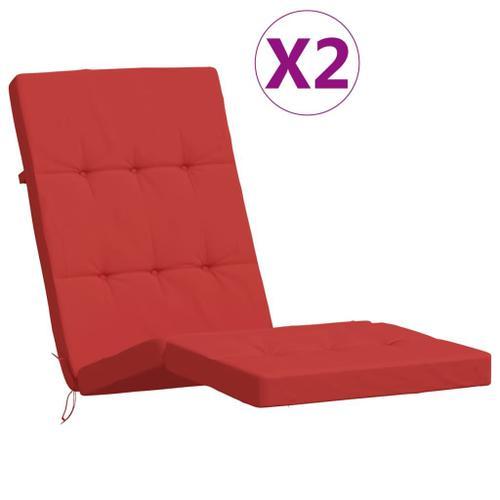 Coussins De Chaise Longue Lot De 2 Rouge Tissu Oxford on Productcaster.