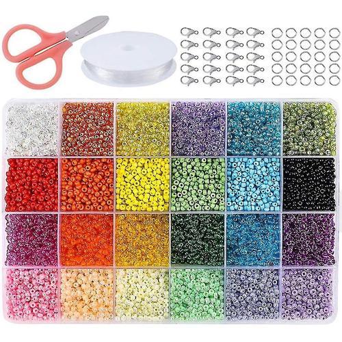 Kit De Perles Comprenant Des Perles De Rocaille En Verre, Lettres D... on Productcaster.