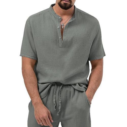 T-Shirt À Manches Courtes Pour Hommes, Gris Foncé, Xl on Productcaster.