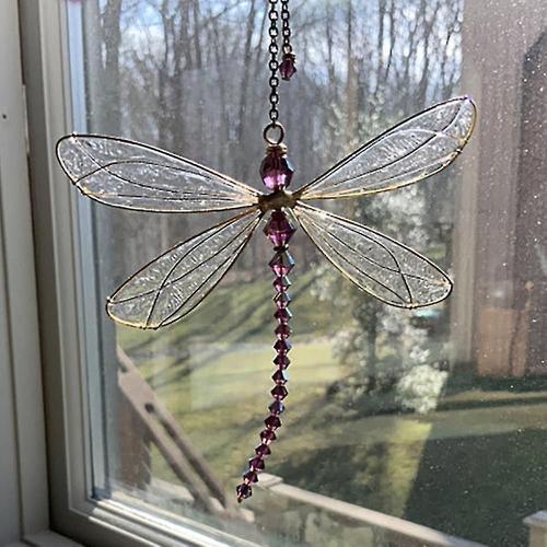 "Pendentif Libellule Suspendu En Verre De Fen¿otre, Attrape-Soleil,... on Productcaster.