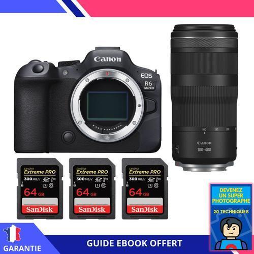 Canon EOS R6 Mark II + RF 100-400mm f/5.6-8 IS USM + 3 SanDisk 64GB... on Productcaster.