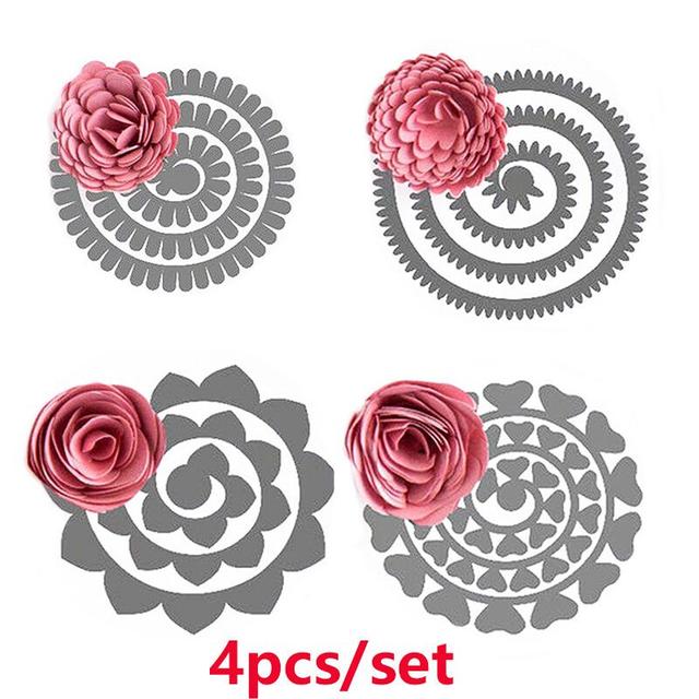 Guirxiété De Fleurs En Spirale 3d,Matrices De Découpe En Métal Pour... on Productcaster.