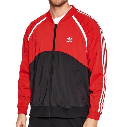 Veste Rouge/Noir Homme Adidas Track Top on Productcaster.