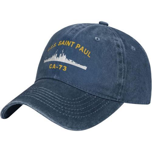 Casquette De Baseball En Jean Uss Saint Paul Ca-73, Chapeau De Cowb... on Productcaster.