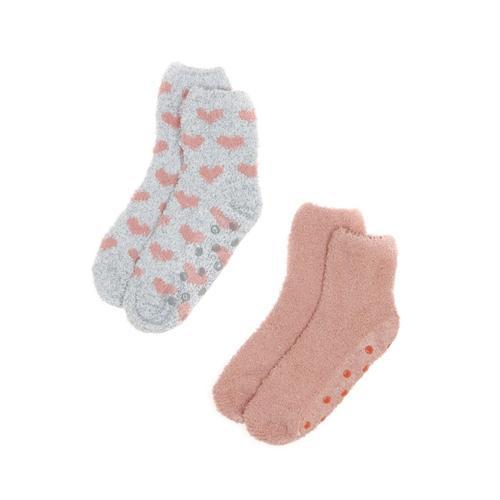 X2 Paires De Chaussettes Antidérapantes Gris/Rose Femme Casa Socks ... on Productcaster.