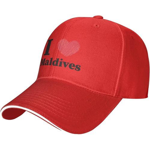 Casquette De Baseball Ajustable I Love Maldives Pour Hommes Et Femm... on Productcaster.