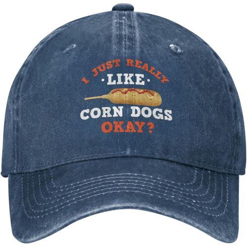 Casquette D'amant De Hot Dogs, Casquette I Just Really Like Corn Do... on Productcaster.