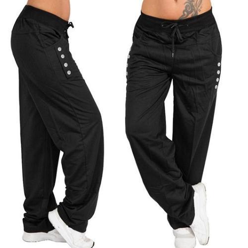 Pantalon ample surdimensionné avec cordon de serrage pour femme, pa... on Productcaster.