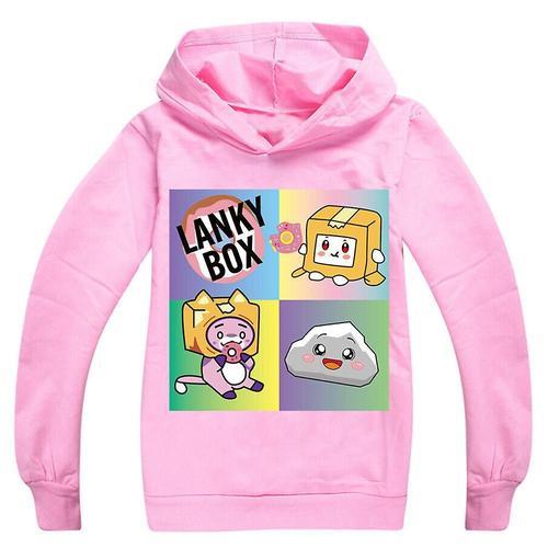 Sweat-shirt à capuche imprimé Lankybox pour enfants, garçons et fil... on Productcaster.