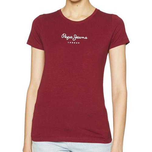 T-Shirt Rouge Femme Pepe Jeans New Virginia on Productcaster.