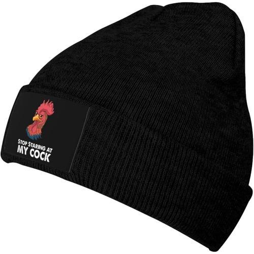 Arrêtez De Regarder Mon Coq Bonnet En Tricot Unisexe Hiver Chaud Bo... on Productcaster.