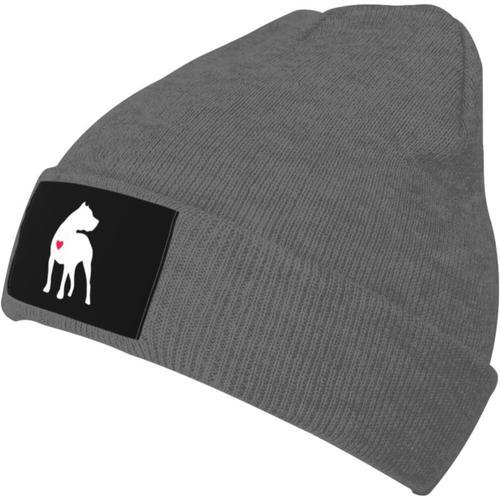 Pitbull Heart Beanie Chapeaux Hiver Chaud Doux Unisexe Bonnet En Tr... on Productcaster.