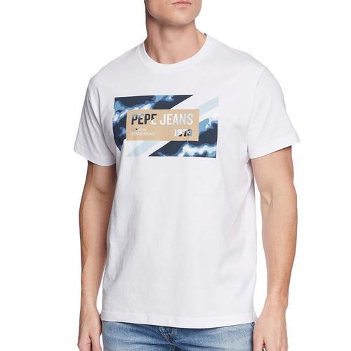 T-Shirt Blanc Homme Pepe Jeans Rederick on Productcaster.